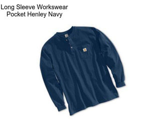 Long Sleeve Workswear Pocket Henley Navy