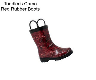 Toddler\'s Camo Red Rubber Boots