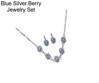 Blue Silver Berry Jewelry Set