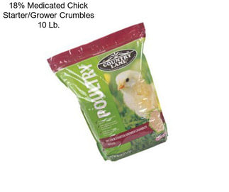 18% Medicated Chick Starter/Grower Crumbles 10 Lb.