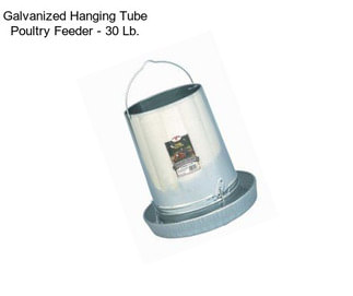 Galvanized Hanging Tube Poultry Feeder - 30 Lb.