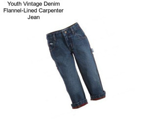 Youth Vintage Denim Flannel-Lined Carpenter Jean