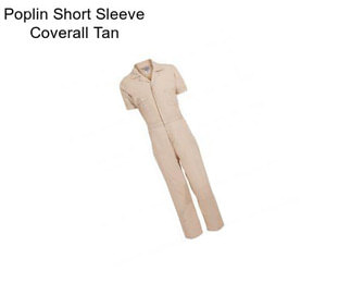 Poplin Short Sleeve Coverall Tan