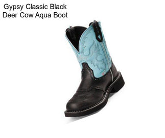 Gypsy Classic Black Deer Cow Aqua Boot