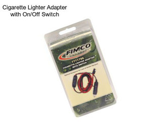 Cigarette Lighter Adapter with On/Off Switch