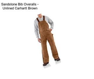 Sandstone Bib Overalls - Unlined Carhartt Brown