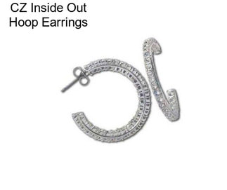 CZ Inside Out Hoop Earrings