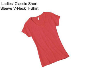 Ladies\' Classic Short Sleeve V-Neck T-Shirt