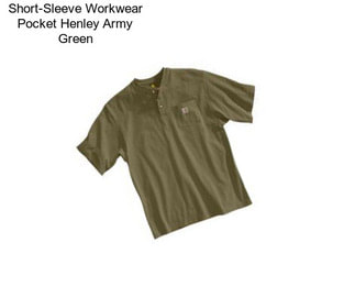 Short-Sleeve Workwear Pocket Henley Army Green