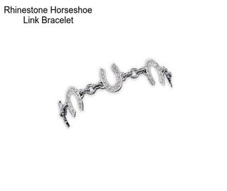 Rhinestone Horseshoe Link Bracelet