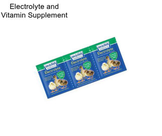 Electrolyte and Vitamin Supplement