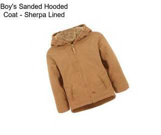 Boy\'s Sanded Hooded Coat - Sherpa Lined