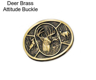 Deer Brass Attitude Buckle