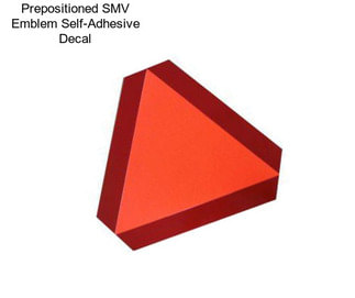 Prepositioned SMV Emblem Self-Adhesive Decal