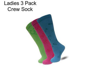 Ladies 3 Pack Crew Sock