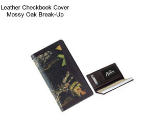 Leather Checkbook Cover Mossy Oak Break-Up