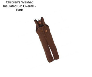 Children\'s Washed Insulated Bib Overall - Bark