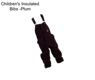 Children\'s Insulated Bibs -Plum