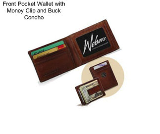 Front Pocket Wallet with Money Clip and Buck Concho