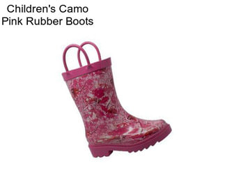 Children\'s Camo Pink Rubber Boots