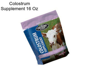 Colostrum Supplement 16 Oz