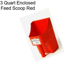 3 Quart Enclosed Feed Scoop Red