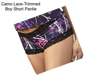 Camo Lace-Trimmed Boy Short Pantie
