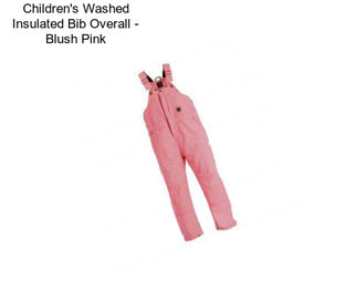 Children\'s Washed Insulated Bib Overall - Blush Pink