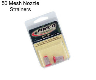 50 Mesh Nozzle Strainers