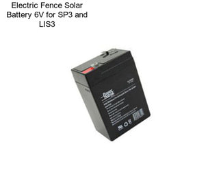 Electric Fence Solar Battery 6V for SP3 and LIS3