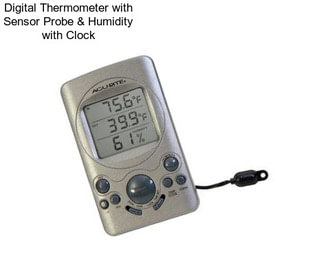 Digital Thermometer with Sensor Probe & Humidity with Clock