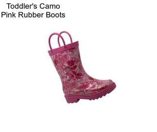 Toddler\'s Camo Pink Rubber Boots