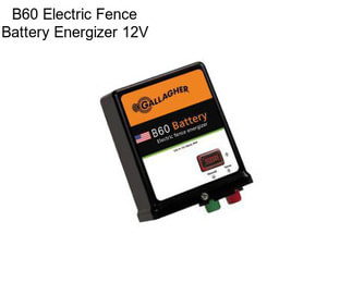 B60 Electric Fence Battery Energizer 12V