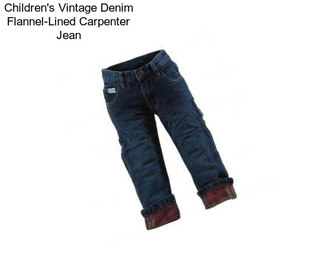 Children\'s Vintage Denim Flannel-Lined Carpenter Jean