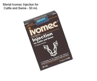 Merial Ivomec Injection for Cattle and Swine - 50 mL