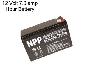 12 Volt 7.0 amp Hour Battery