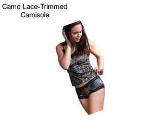 Camo Lace-Trimmed Camisole