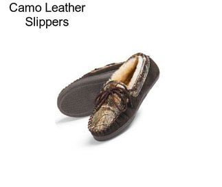 Camo Leather Slippers