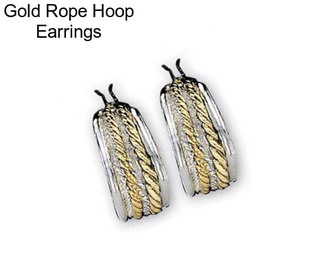 Gold Rope Hoop Earrings