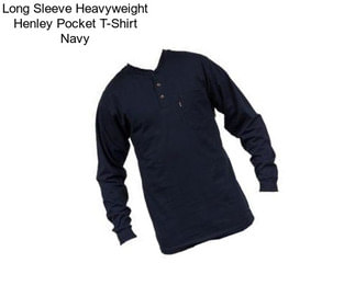 Long Sleeve Heavyweight Henley Pocket T-Shirt Navy