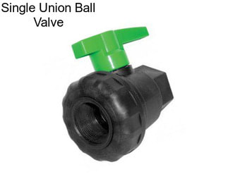 Single Union Ball Valve