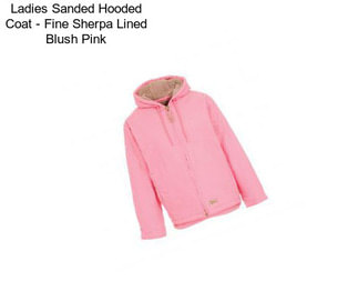 Ladies Sanded Hooded Coat - Fine Sherpa Lined Blush Pink