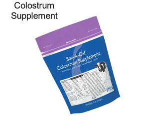 Colostrum Supplement