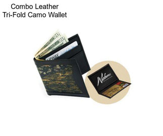 Combo Leather Tri-Fold Camo Wallet