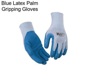 Blue Latex Palm Gripping Gloves