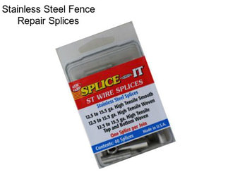 Stainless Steel Fence Repair Splices