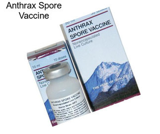 Anthrax Spore Vaccine