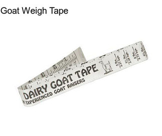Goat Weigh Tape