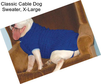 Classic Cable Dog Sweater, X-Large