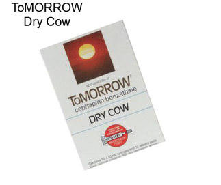 ToMORROW Dry Cow